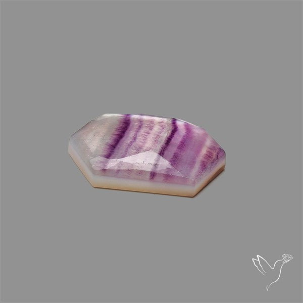 Rose Cut Purple Fluorite With Mother Of Pearl Doublet