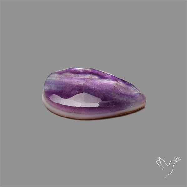 Rose Cut Purple Fluorite With Mother Of Pearl Doublet