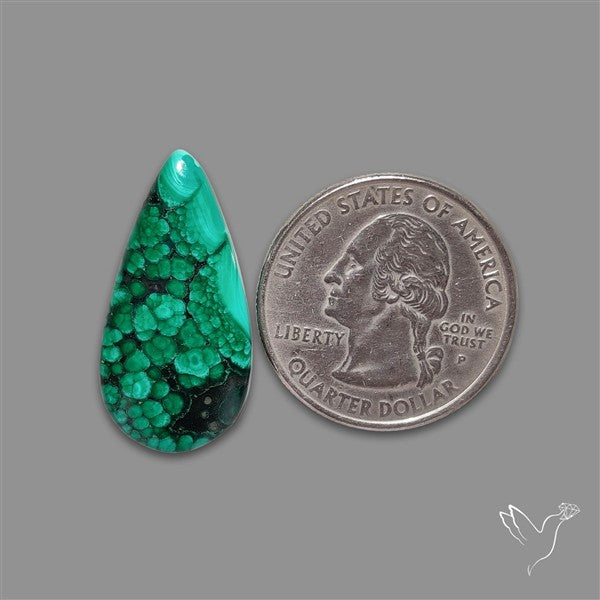 Dense Forest Malachite Cabochon