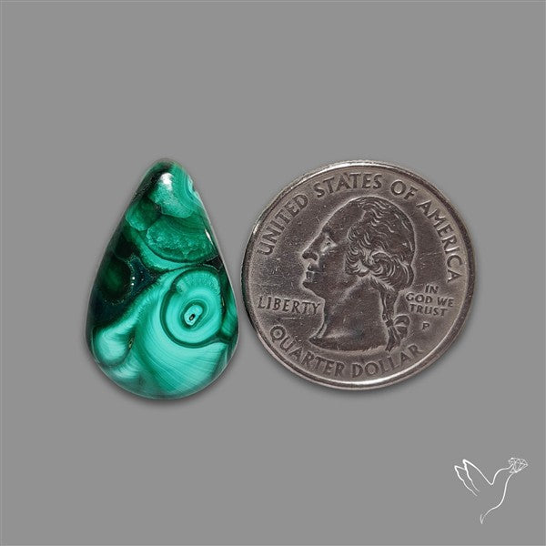 Dense Forest Malachite Cabochon