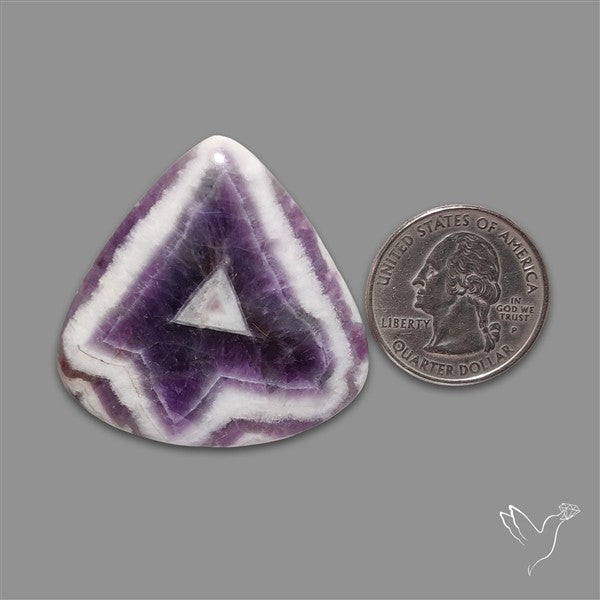 Chevron Amethyst Cabochon