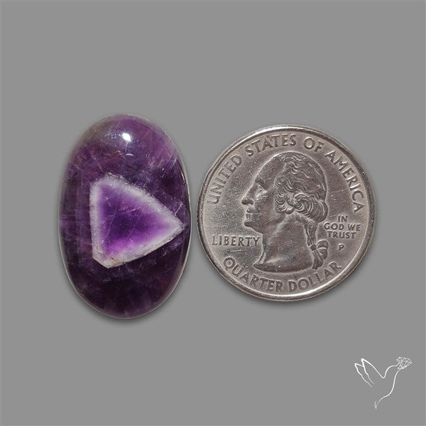 Chevron Amethyst Cabochon