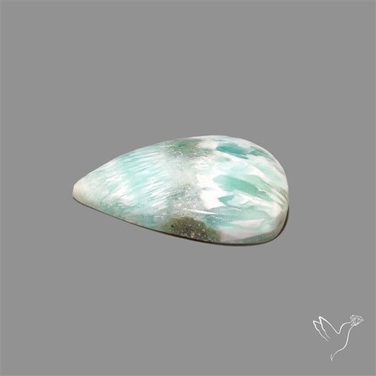Blue Aragonite With Calcite Cabochon