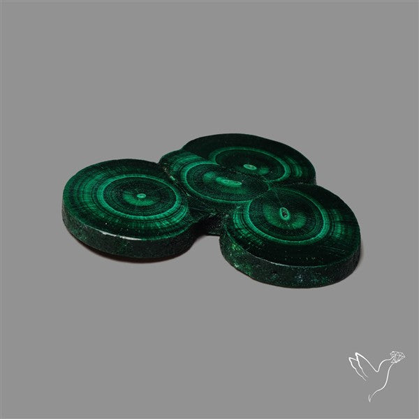 Rare Malachite Stalactite Cluster with Chattoyancy Slice