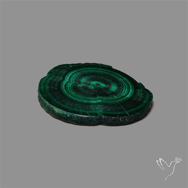 Rare Malachite Stalactite with Chattoyancy Slice