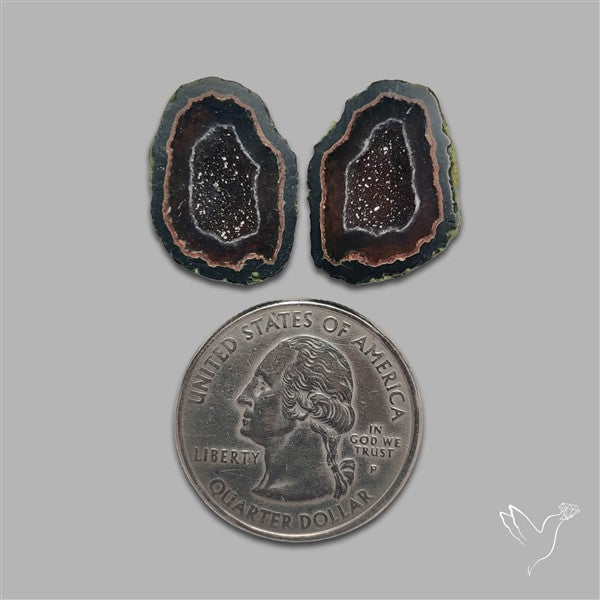 Geode Druzy Pair