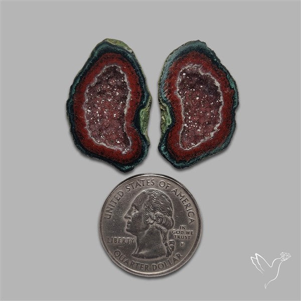 Large Geode Druzy Pair