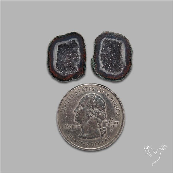 Geode Druzy Pair