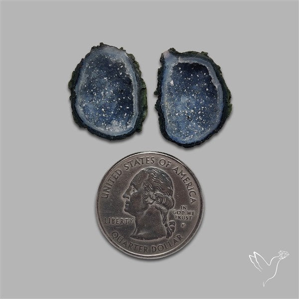 Geode Druzy Pair