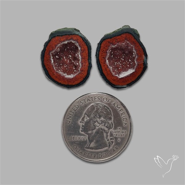 Geode Druzy Pair