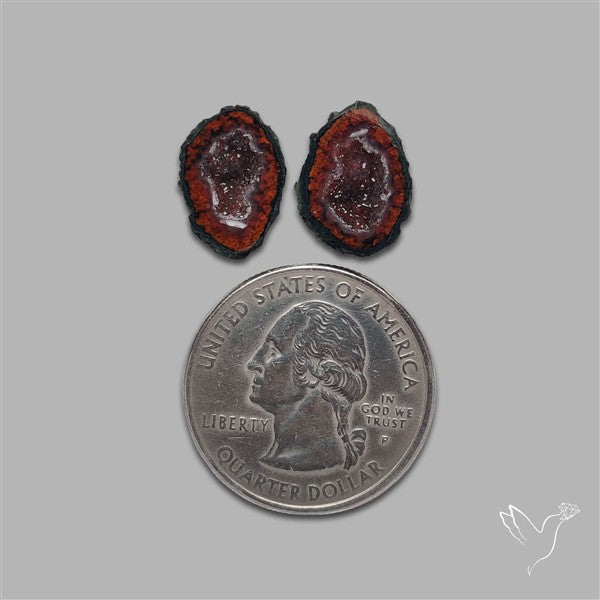 Large Geode Druzy Pair