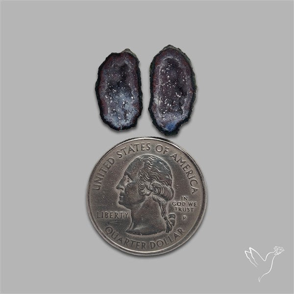 Geode Druzy Pair