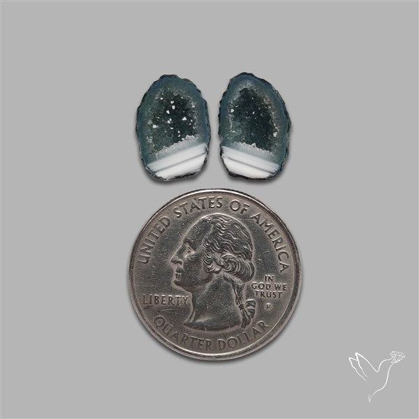 Geode Druzy Pair