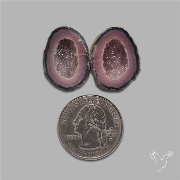 Geode Druzy Pair