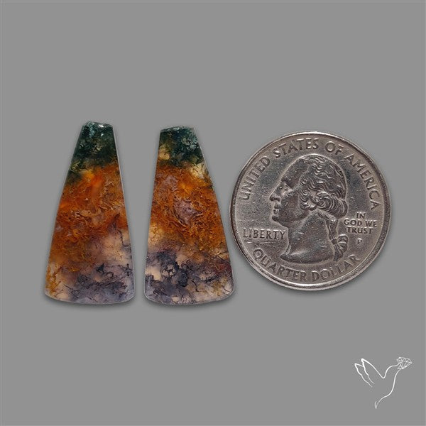 Moss Agate Pair
