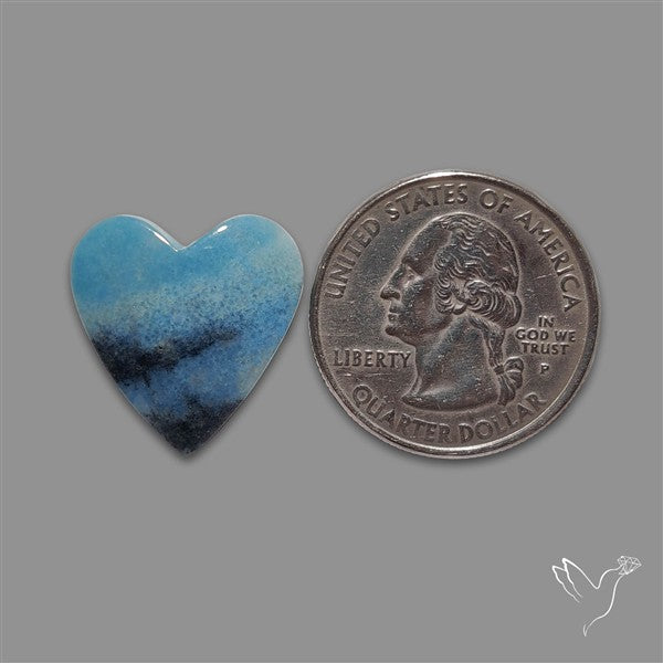 Trolleite Quartz Heart Cabochon