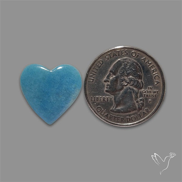 Trolleite Quartz Heart Cabochon