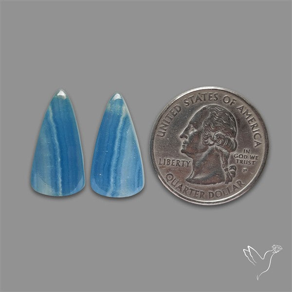 Caribbean Onyx Blue Calcite Pair