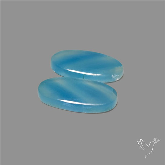 Caribbean Onyx Blue Calcite Pair