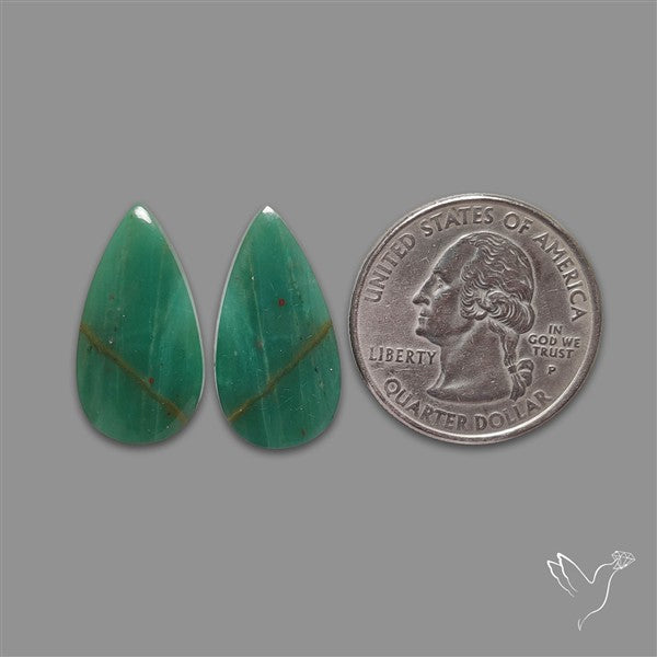 Gary Green Jasper Larsonite Pair