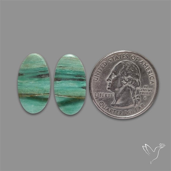 Gary Green Jasper Larsonite Pair