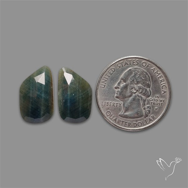Rose Cut Sapphire Pair