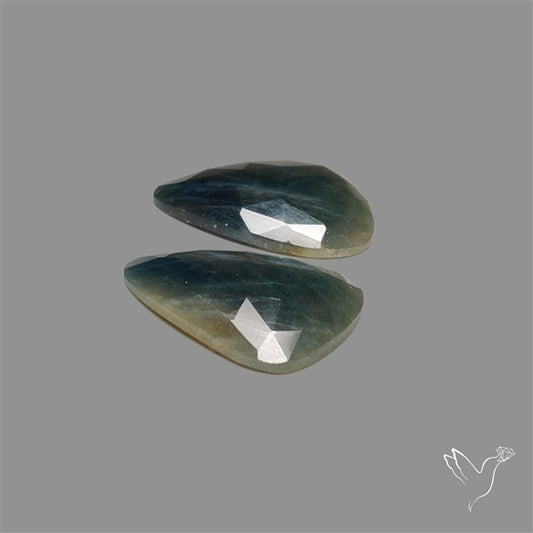Rose Cut Sapphire Pair