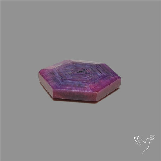 Rare Trapiche Ruby Slice Reddish Purple