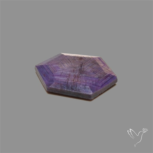 Rare Trapiche Ruby Slice Reddish Purple