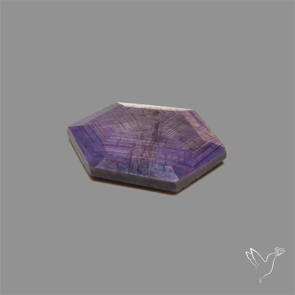 Rare Trapiche Ruby Slice Reddish Purple