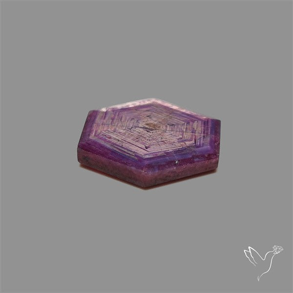 Rare Trapiche Ruby Slice Reddish Purple