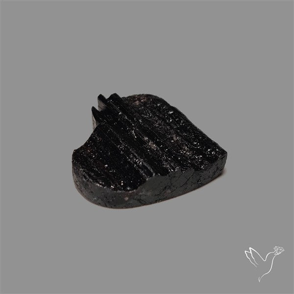 Raw Face Black Tourmaline Heart