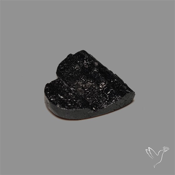 Raw Face Black Tourmaline Heart