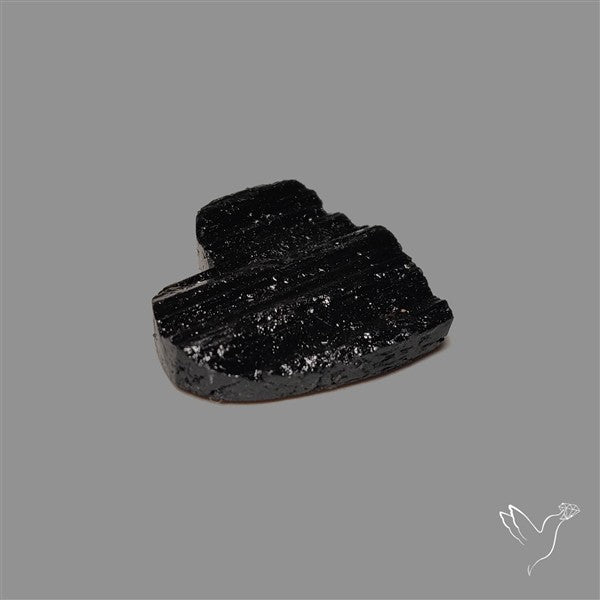 Raw Face Black Tourmaline Heart