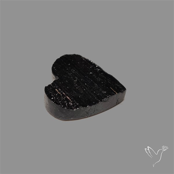 Raw Face Black Tourmaline Heart