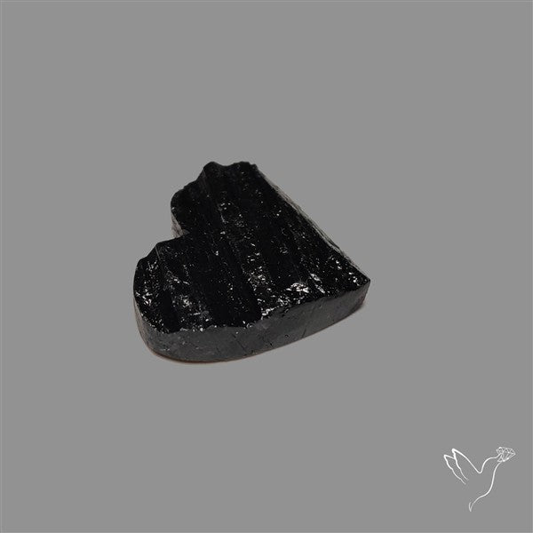 Raw Face Black Tourmaline Heart