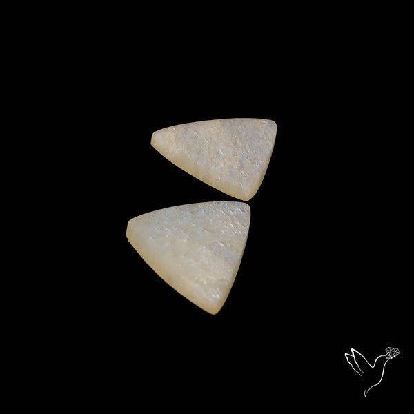 African Blue Moonstone Pair
