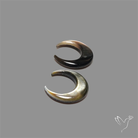 Tahitian Mother Of Pearl Crescents Pair