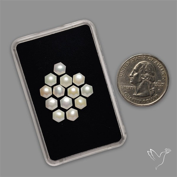 Small Mother Of Pearl Hexagons Lot