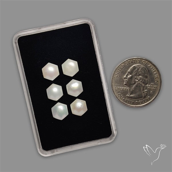 Small Mother Of Pearl Hexagons Lot