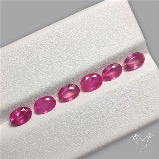 Chanthaburi Pink Sapphire Faceted Gemstone Set