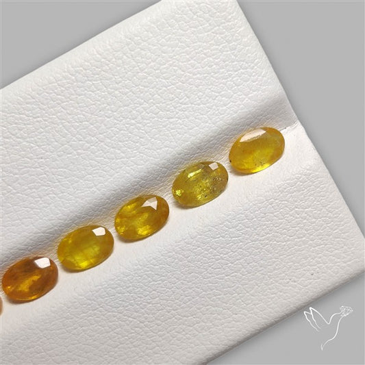 Faceted Yellow Sapphire Fine Gemstone Set