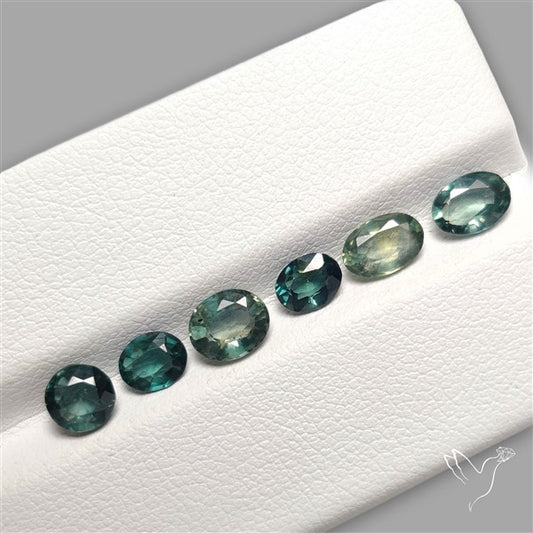 Rare Australian Parti Sapphire Fine Gemstone Set