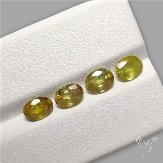 Fine Sphene Faceted Fine Gemstone Set