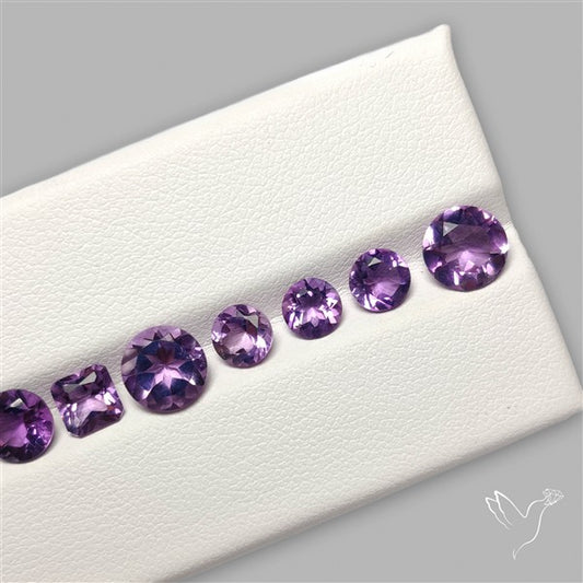 Faceted Brazillian Amethyst Fine Gemstone Set