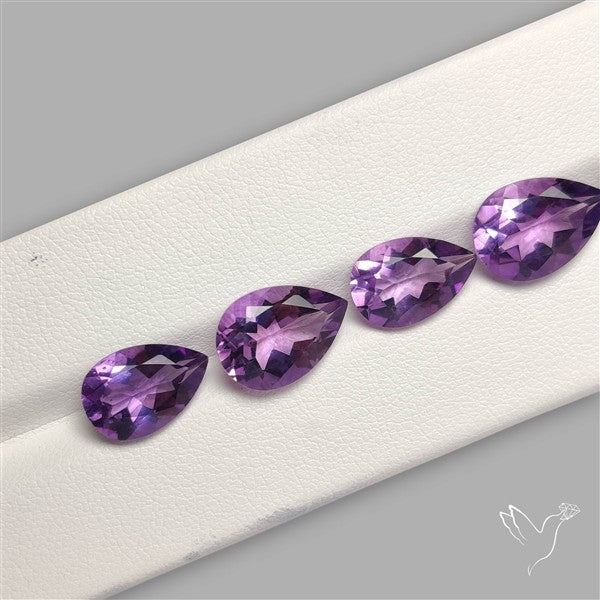 Faceted Brazillian Amethyst Fine Gemstone Set