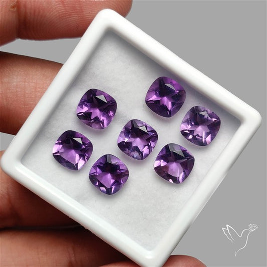 Faceted Brazillian Amethyst Fine Gemstone Set