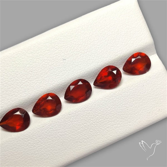 Hessonite Garnet Set Faceted Fine Gemstone Set