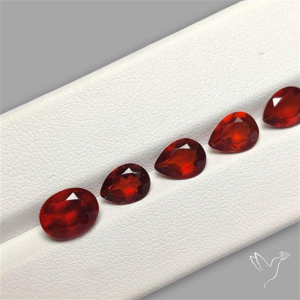 Hessonite Garnet Set Faceted Fine Gemstone Set