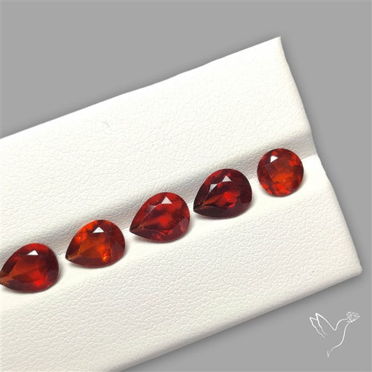 Hessonite Garnet Set Faceted Fine Gemstone Set